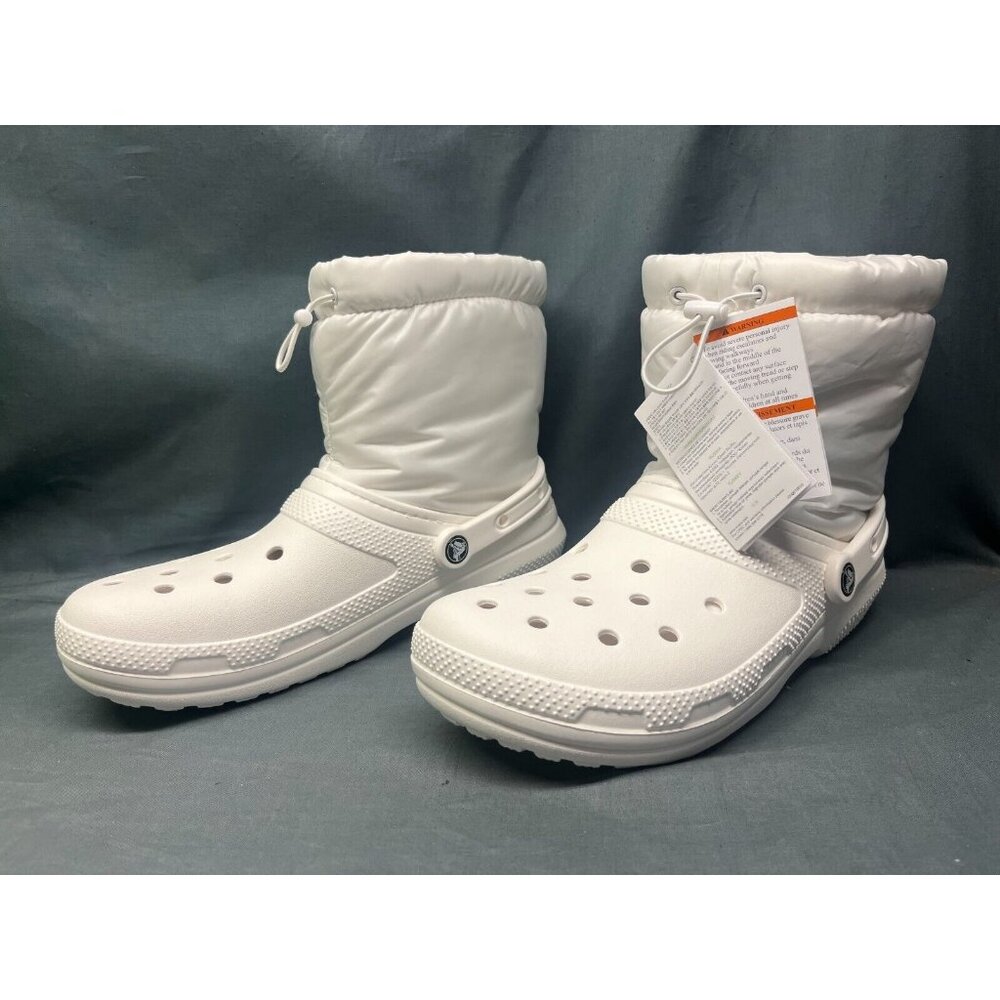 Crocs Men's Classic Lined Neo Puff Insulated Boots White Size 10 NEW WITH TAGS! - Picture 2 of 4